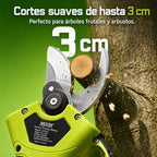 Tijera de Podar Eléctrica Inalámbrica Corte 30mm + 2 Baterías Motor Brushles - SNIPVORA™