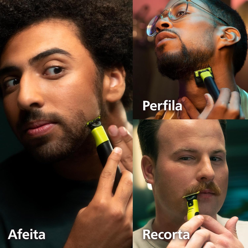 OneBlade Face 360 Recortadora de pelo facial + 1 cuchilla extra, peine 5 en 1